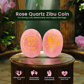 Original Rose Quartz Stone Zibu Coin